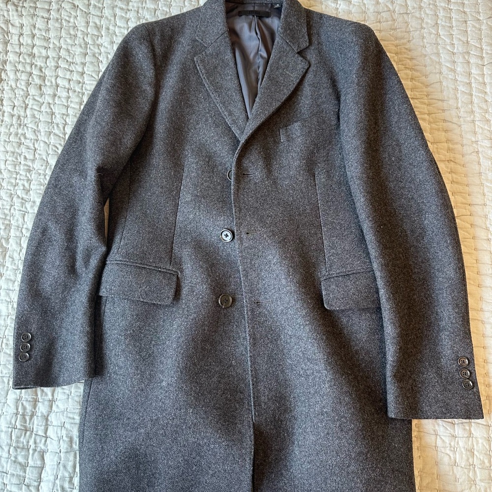 Uniqlo Men's Dark Gray Trench Coat View 3